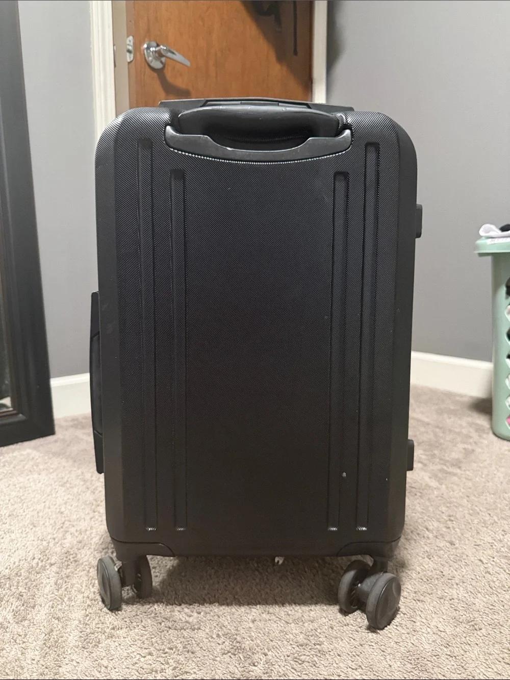 Roberto Cavalli Black Hard-Shell Spinner Carry-On